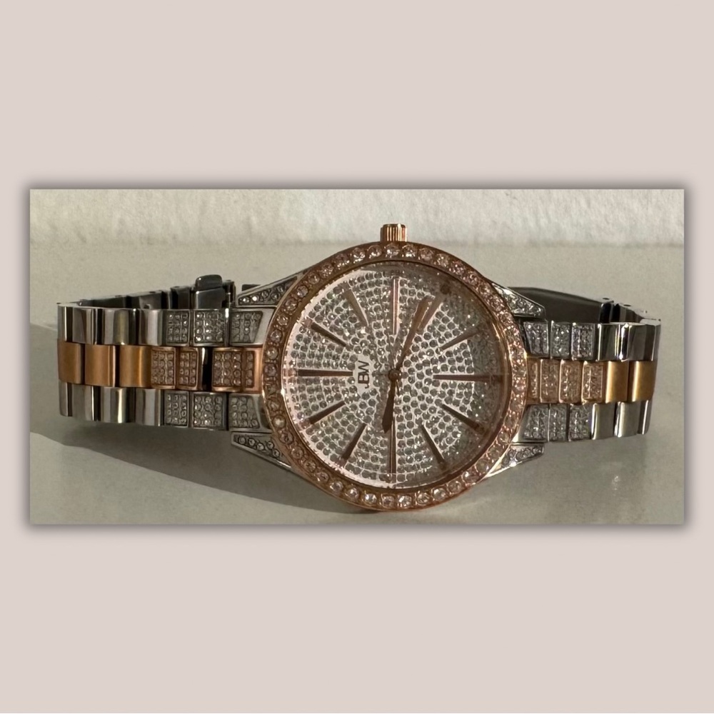 JBW LONDYN B CRYSTAL J6346E WATCH | 12 DIAMONDS | ROSE GOLD/SILVER | SMALL WRIST